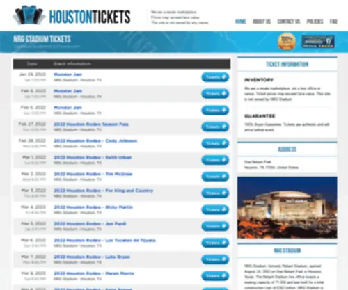 Stadiumhouston.com(NRG Stadium Houston) Screenshot