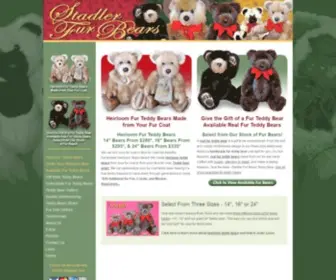 Stadlerfurbears.com(Fur teddy bears and heirloom fur teddy bears) Screenshot