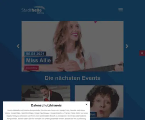 Stadthalle-Delbrueck.de(Startseite) Screenshot