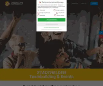 Stadthelden.de(Einzigartige Teambuilding & Teamevents) Screenshot
