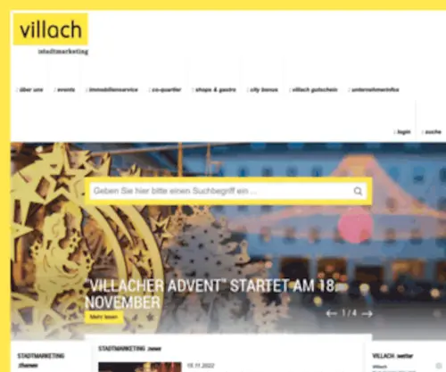 Stadtmarketing-Villach.at(Villach Stadtmarketing) Screenshot