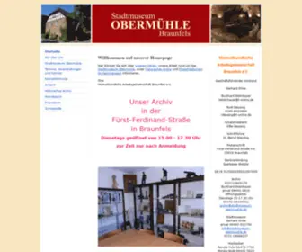 Stadtmuseum-Obermuehle.de(Stadtmuseum Obermühle Braunfels) Screenshot