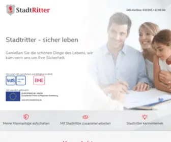 Stadtritter.de(✓ Individuelle Beratung ✓ Sicherheitstechnik inkl. Installation & Wartung ✓ 24h) Screenshot