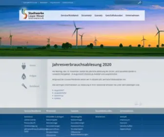 Stadtwerke-Lippe-Weser-Service.de(Stadtwerke Lippe) Screenshot