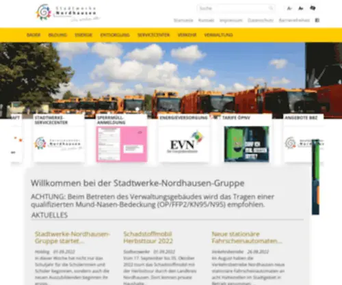 Stadtwerke-Nordhausen.de(Stadtwerke Nordhausen) Screenshot