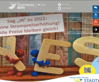 Stadtwerke-Roth.de(Startseite) Screenshot