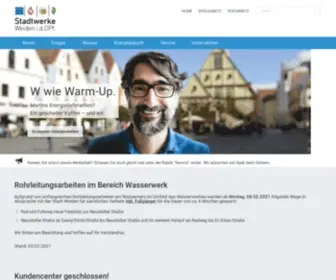 Stadtwerke-Weiden.de(Stadtwerke Weiden) Screenshot