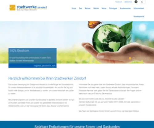 Stadtwerke-Zirndorf.de(Stadtwerke Zirndorf GmbH) Screenshot