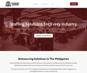 Staffingandleasing.com(Outsourcing in the Philippines) Screenshot
