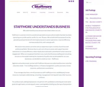 Staffmore.com('Staffing agency) Screenshot