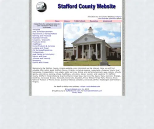 Staffordcountywebsite.com(Virginia State Website) Screenshot