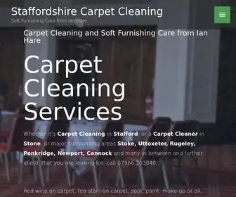 Staffordshirecarpetcleaning.co.uk(Soft Furnishing Care from Ian Hare) Screenshot