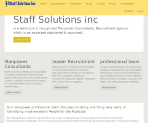 Staffsolutionsinc.com(Staff Solutions inc) Screenshot