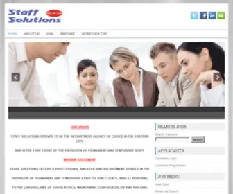 Staffsolutionsrecruitment.co.za(STAFF SOLUTIONS RECRUITMENT) Screenshot