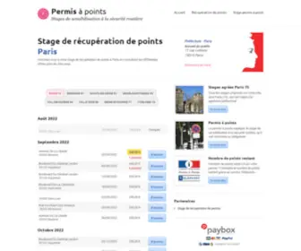 Stage-Recuperation-Points-Paris.com(Stages) Screenshot