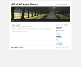 Stage-UMG-Uk-WP.com(UMG UK WP Staging Platform) Screenshot