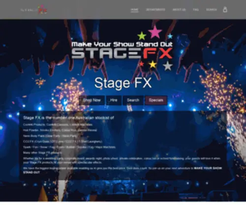 Stagefx.com.au(Stage FX) Screenshot