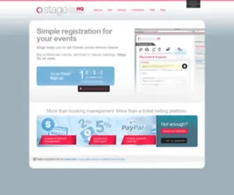 Stagehq.com(Simple registration for your events) Screenshot