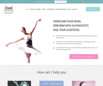 Stageminded.com(Mindset Training for Performers) Screenshot