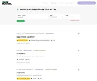 Stagemotor.nl(Voor je het weet heb je een stage) Screenshot