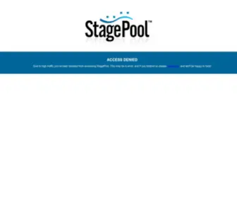 Stagepool.de(Bei StagePool findest du täglich neue Auditions & Castings aus den Bereichen) Screenshot