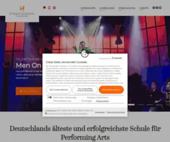 Stageschool.de(Tanz Gesang Schauspiel an Deutschlands größter Bühnenfachschule studieren mit Musical Ausbildung & Musical Workshops) Screenshot