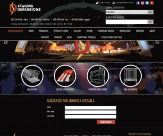 Stagingdimensions.com(Portable Staging) Screenshot