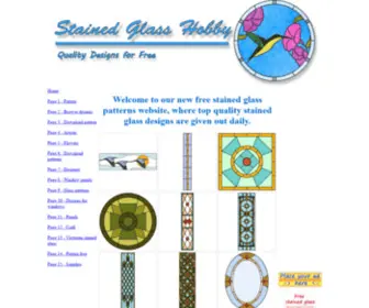 Stainedglasshobby.com(Free Stained Glass Patterns to download) Screenshot
