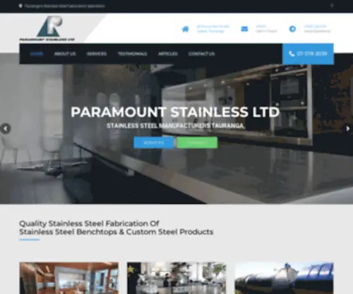 Stainless.co.nz(Paramount Stainless) Screenshot