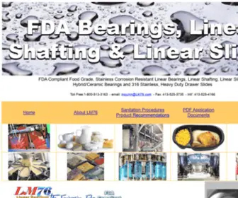 Stainlesslinearbearings.com(Washdown Compliant Food Grade) Screenshot