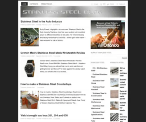 Stainlesssteelblog.com(Stainless Steel) Screenshot
