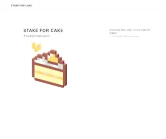 Stakeforcake.com(STAKE for CAKE) Screenshot
