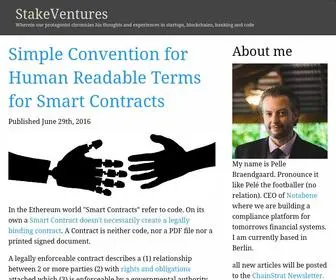 Stakeventures.com(Stake Ventures) Screenshot