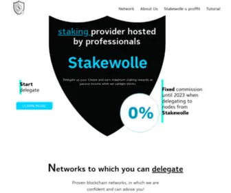 Stakewolle.com(Stake platform for delegating to a reliable validator) Screenshot