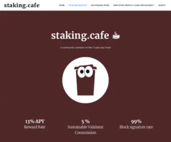 Staking.cafe(CRO staking validator) Screenshot