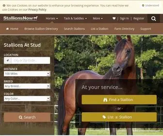 Stallionsnow.com(Stallion Directory) Screenshot