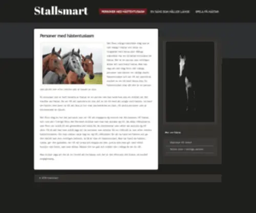 Stallsmart.nu(Footer and Contents Frameset) Screenshot