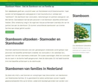 Stamboom.org(Stambomen uitzoeken van Families en Achternamen in Nederland) Screenshot