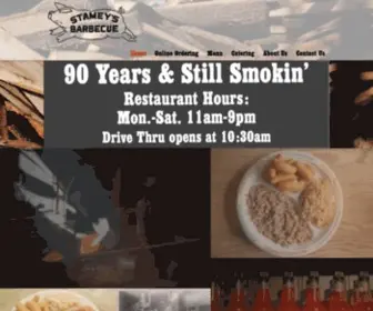 Stameys.com(Barbecue Restaurant) Screenshot