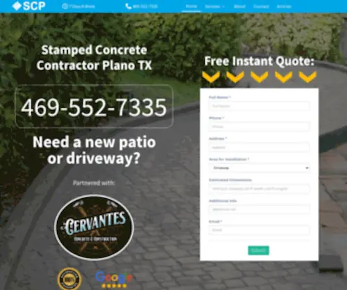 Stampedconcreteplano.com(Stamped Concrete Contractor Plano) Screenshot