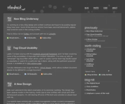 Stanback.net(Blog) Screenshot