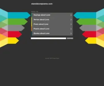 Standalonepoems.com(Standalonepoems) Screenshot