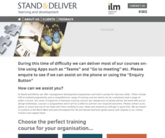 Standanddeliver.co.uk(Management Training Courses) Screenshot