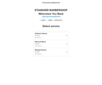 Standard-Barbershop.com(Standard Barbershop) Screenshot