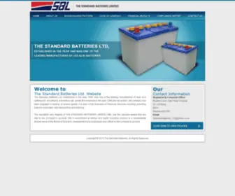 Standardbatteries.co.in(The Standard Batteries) Screenshot