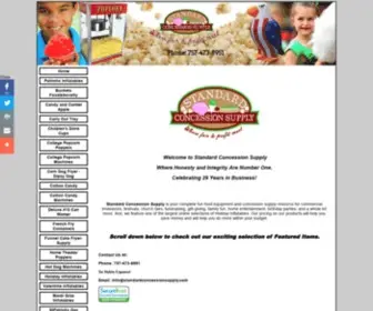 Standardconcessionsupply.com(Commercial Popcorn Machines) Screenshot