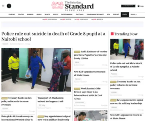Standardmedia.co.ke Screenshot