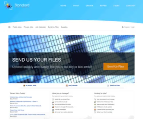 Standardplanroom.com(Standard Printworks Online Planroom) Screenshot