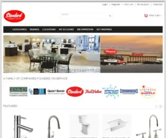 Standardplumbing.com(Your Source for All Your Plumbing Needs for Name Brand Kitchen & Bath Supplies) Screenshot