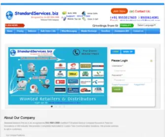 Standardservices.biz(All In one mobile and dth recharge panel from) Screenshot
